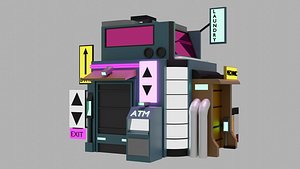 3D model Cyberpunk Building