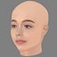 Cabeza de Ashley Madekwe - Sin pelo - Cabeza de baja poligonización para videojuegos