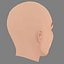 Cabeza de Ashley Madekwe - Sin pelo - Cabeza de baja poligonización para videojuegos