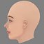 Cabeza de Ashley Madekwe - Sin pelo - Cabeza de baja poligonización para videojuegos