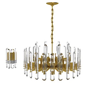 Visual Comfort Bonnington Crystal Classic Chandelier Sconce