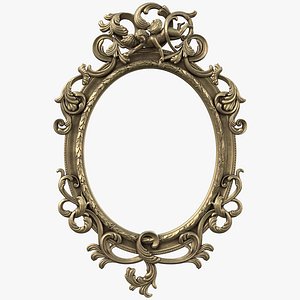 baroque mirror frame 3D model