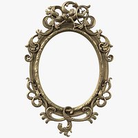 Baroque Oval Mirror Frame