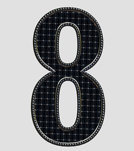 Solar Panel Number - 8 3D model