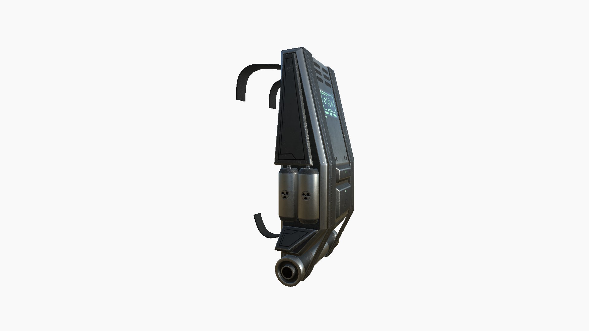3D Model SciFi Backpack F01 Dark Metal - Fashion Character Design ...