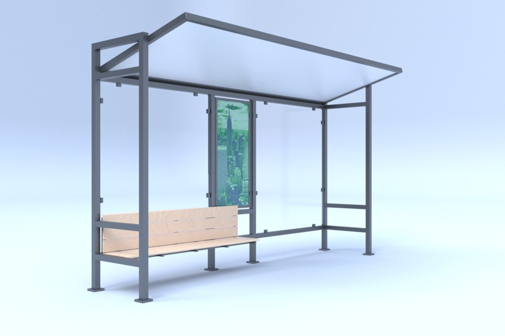 3D model bus stop - TurboSquid 1366589