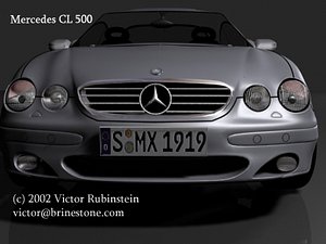 3d model mercedes cl 500