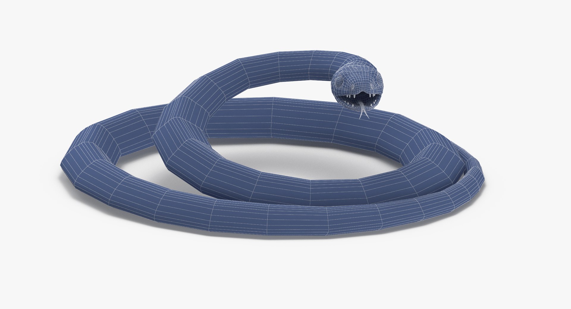 Black Snake Rigged 3d Model