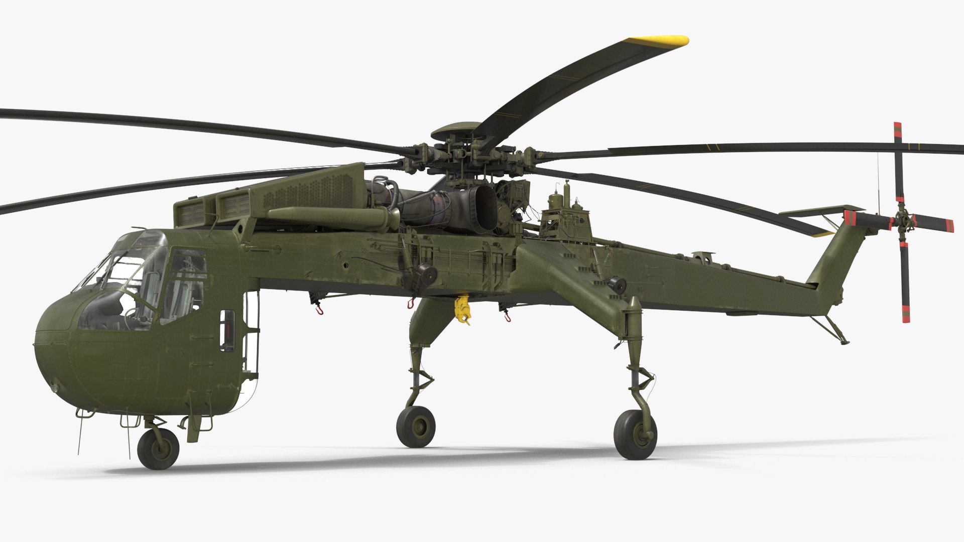 Military Cargo Lift Helicopter Green