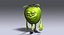 Personagem de desenho animado da Apple 1 rigged