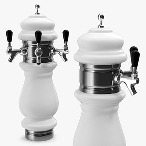 3D ceramic triple faucet draft beer model
