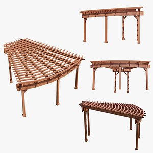 Curved Timber Pergola Pavilion