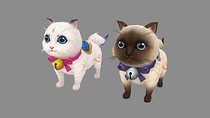 Cartoon fat cat mount 3D