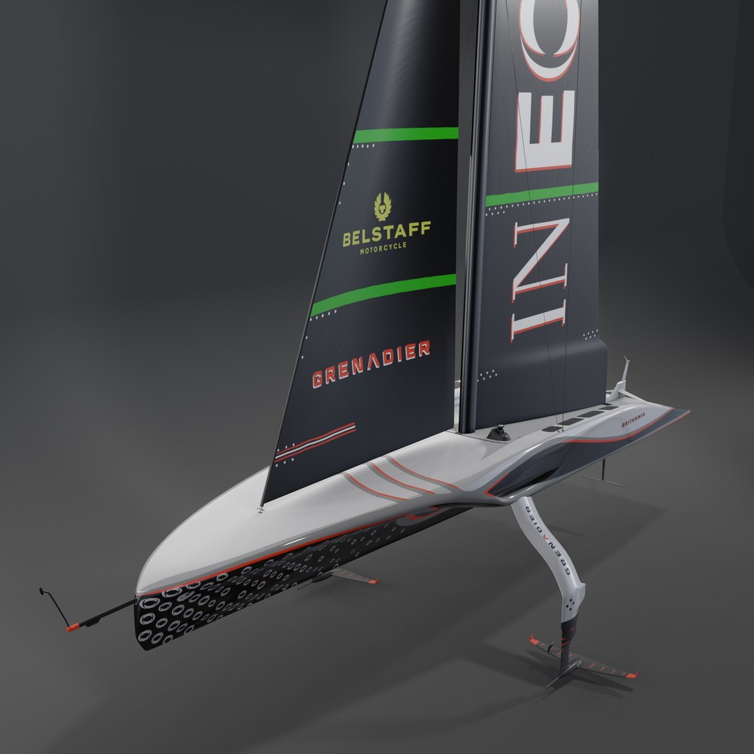 AC75 INEOS Britannia America Cup Race Yacht 3D Model 3D - TurboSquid ...
