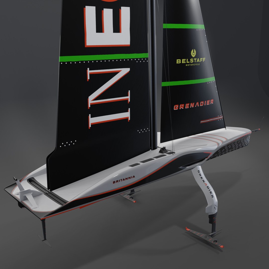 AC75 INEOS Britannia America Cup Race Yacht 3D Model 3D - TurboSquid ...