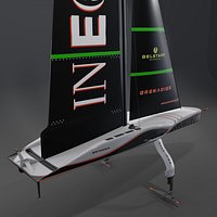 AC75 INEOS Britannia America Cup race yacht