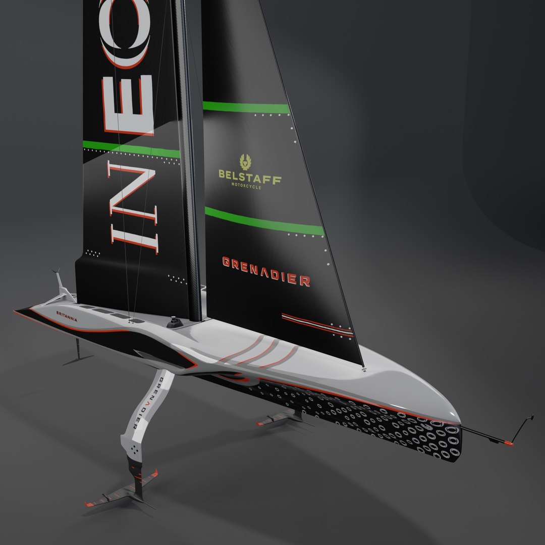 AC75 INEOS Britannia America Cup Race Yacht 3D Model 3D - TurboSquid ...
