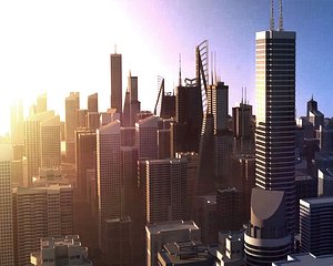 freeway city environment 3D model