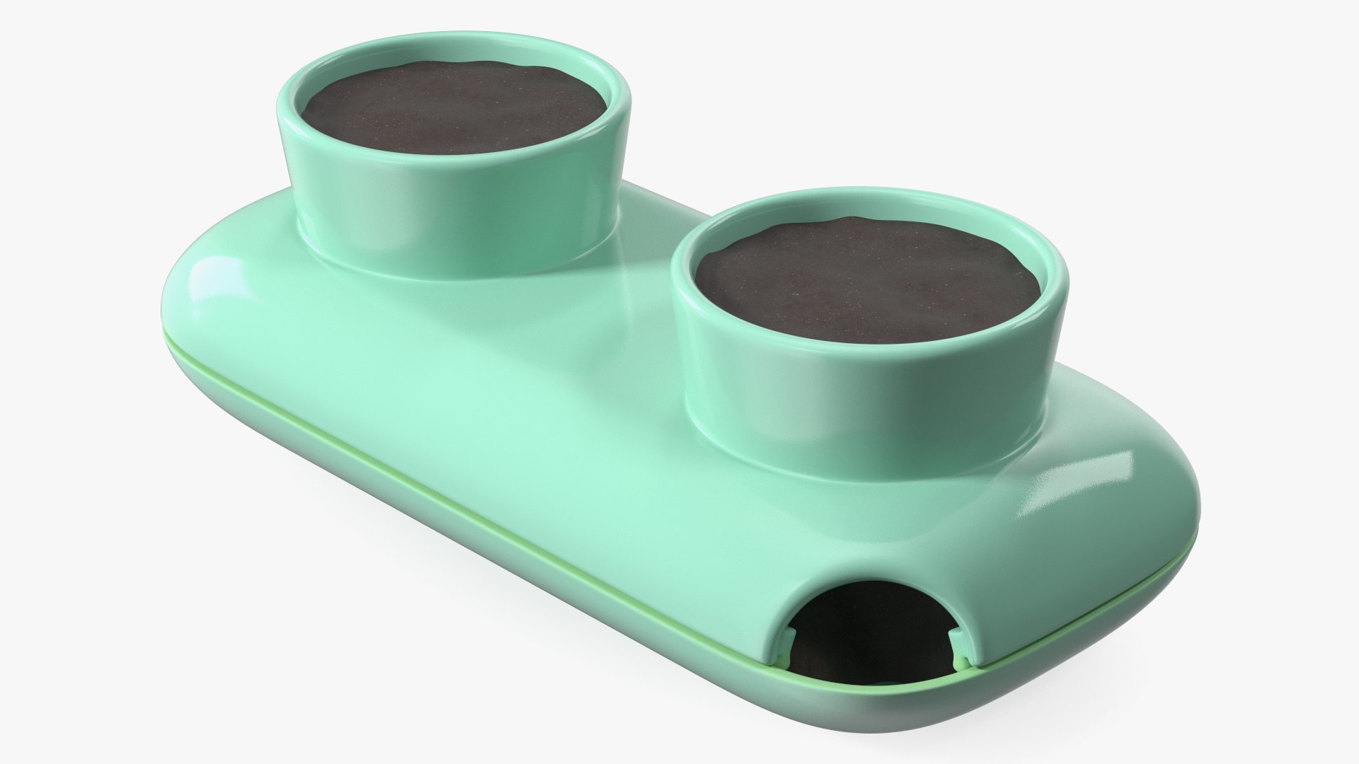Double Herb Pot Sagaform Green 3D model preview