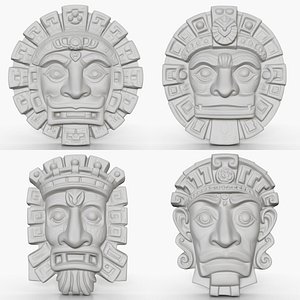 4 Mayan Masks Collection 1