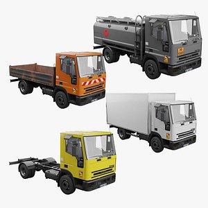 Iveco Eurocargo 100E18 2001 Low-poly PBR Collection 3D