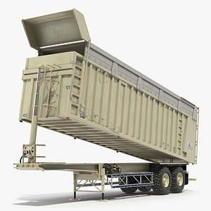 3D combine harvester trailer clean model