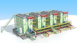 Industrial Cooling Tower 3D model