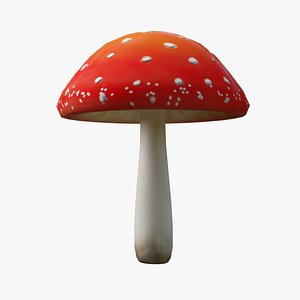 3D Mushroom Amanita model