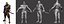 Stylized Samurai Hero  Modular 3D Character  Animations FPS  TPS Ready