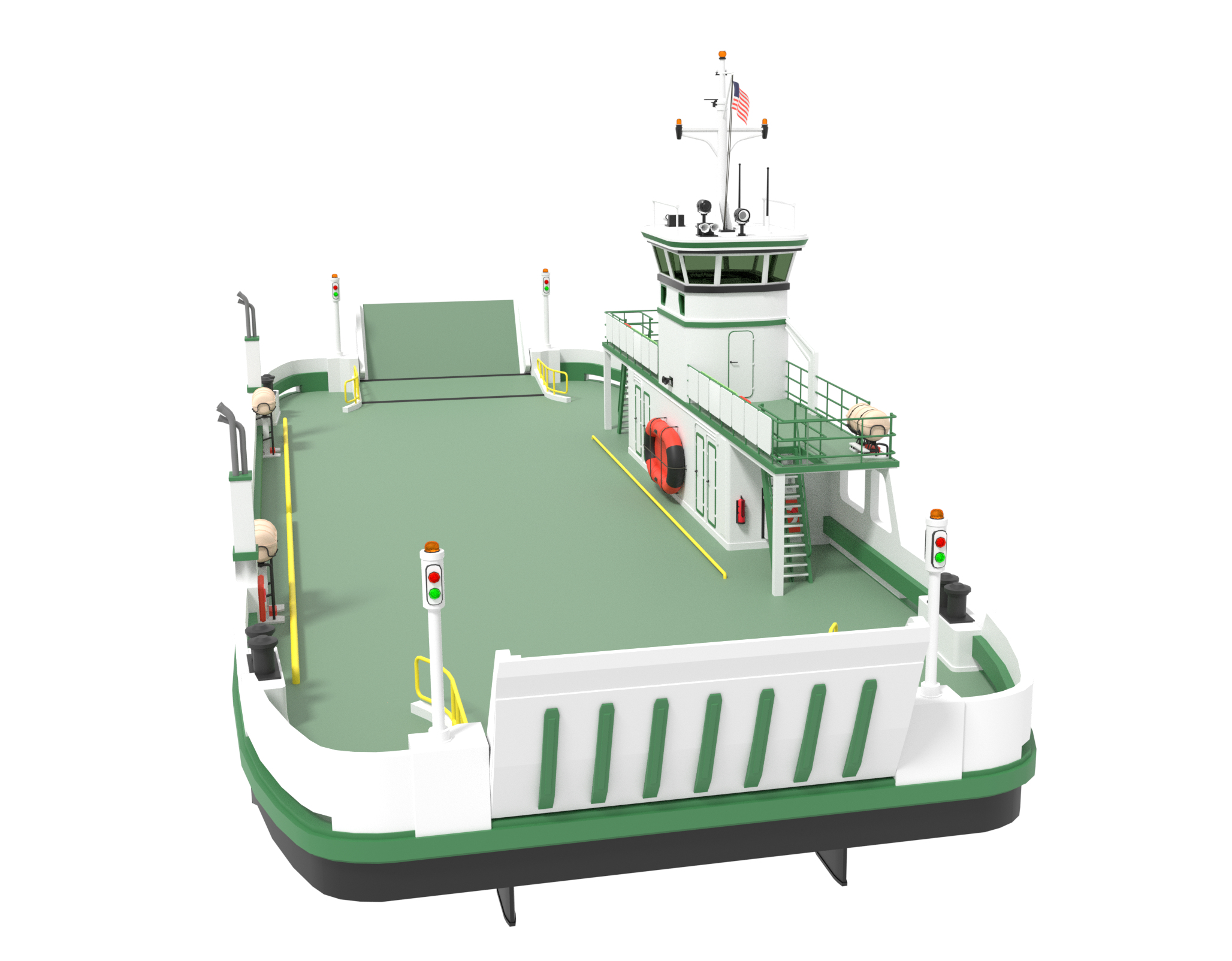 3D Small Car Ferry model TurboSquid 1731640