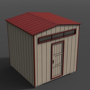 PBR Shed House A V2 3D