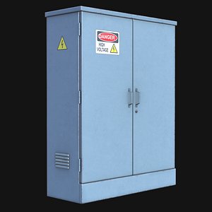 Electric Box 2 PBR Low Poly 3D