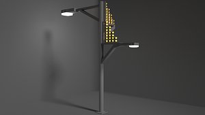 3D model street lamp low-poly