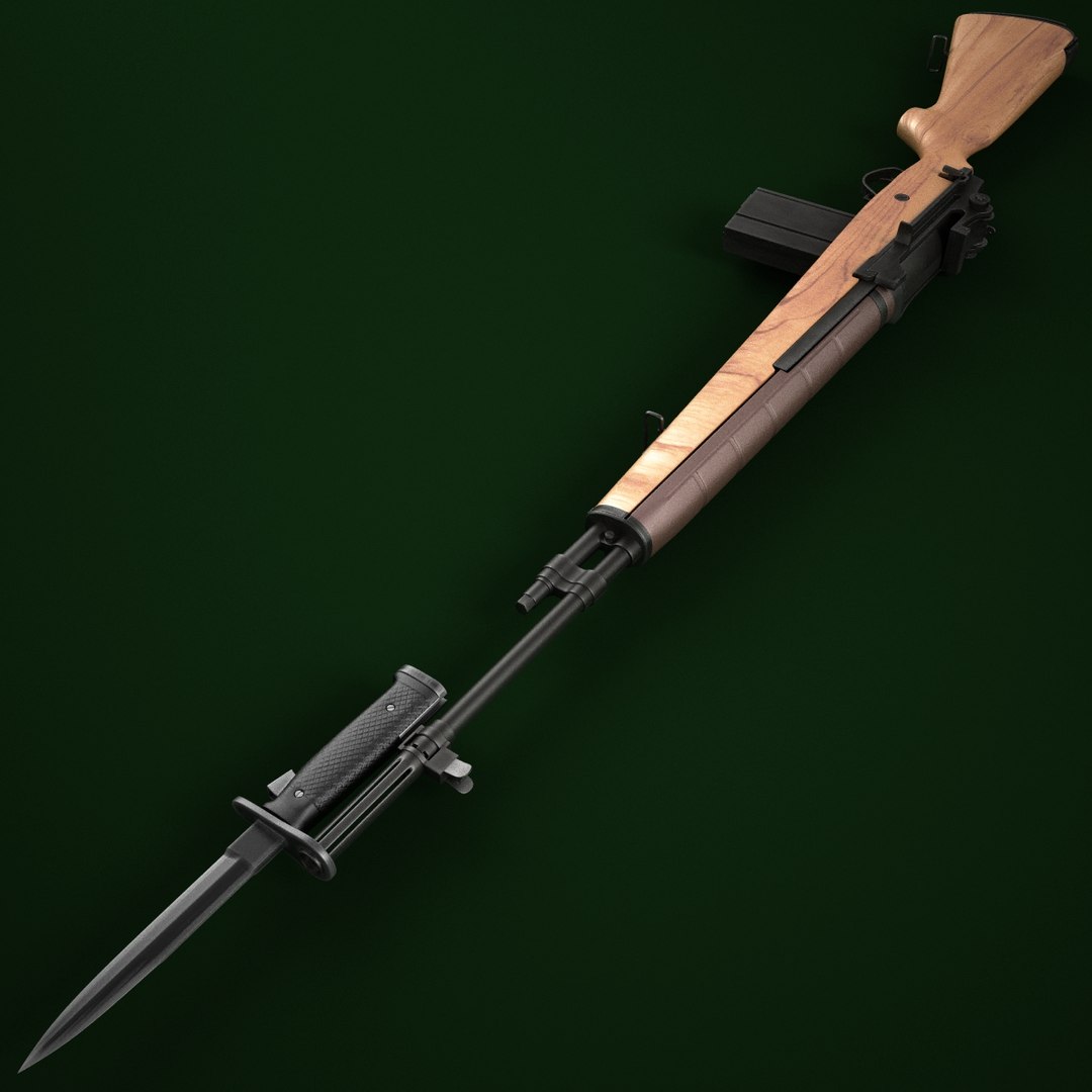 3d M14 Rifle M6 Bayonet