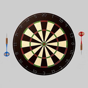 dartboard dart 3D model