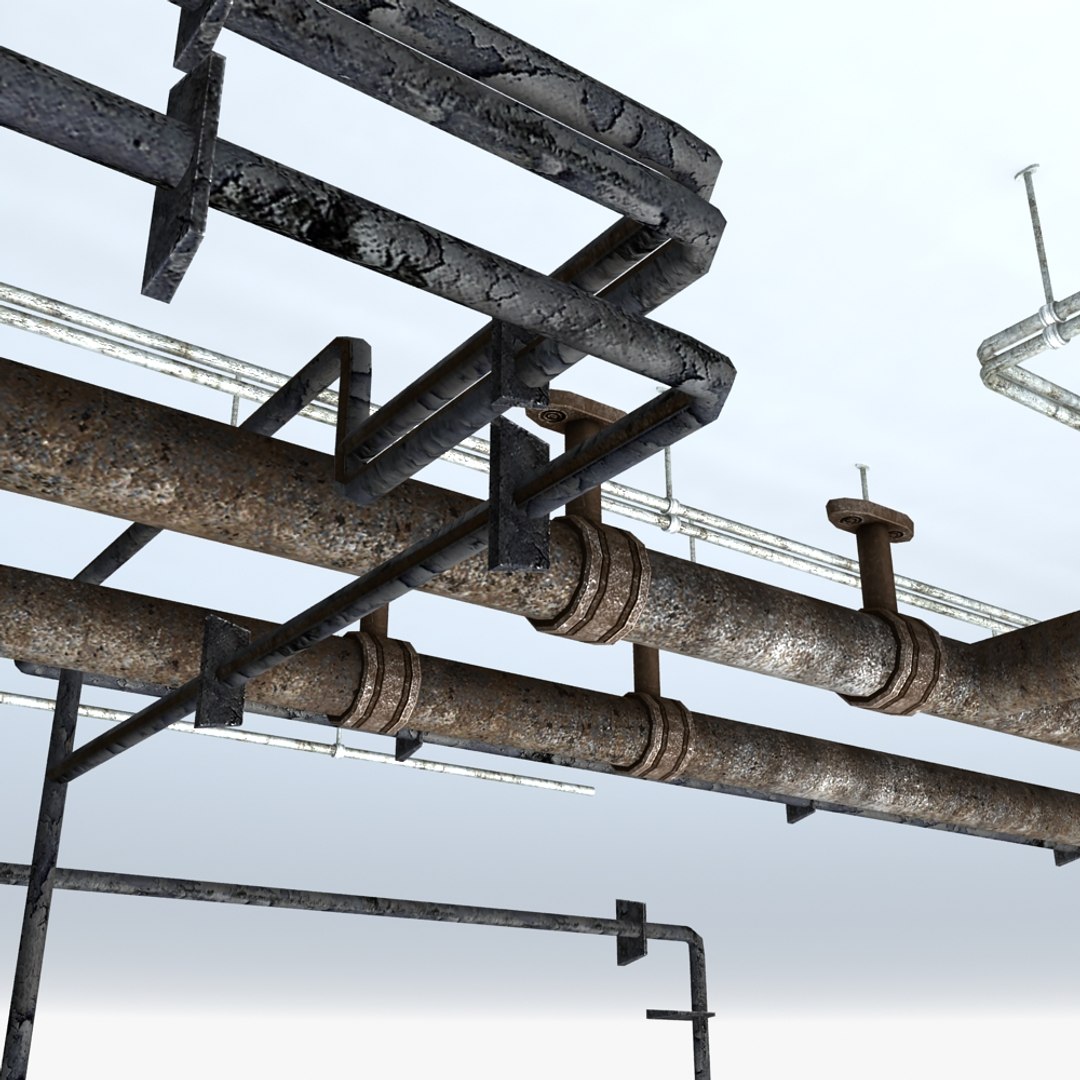 Gas Sewer Pipes 3d Model