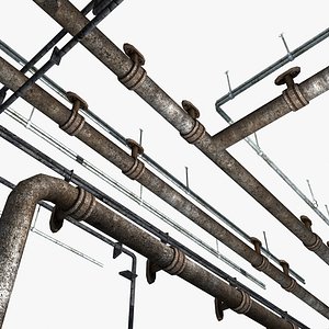 gas sewer pipes 3d model