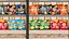 3D A display case in a supermarket with products model