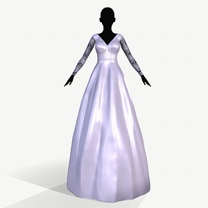 3D dress wedding model
