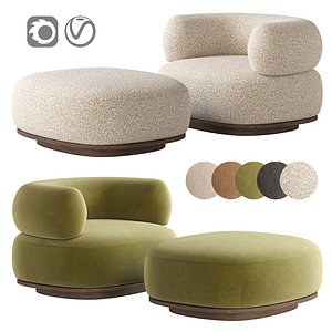 Split Armchair by Emmanuelle Simon