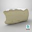 Brie Cheese Slice 3D model