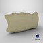 Brie Cheese Slice 3D model