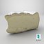 Brie Cheese Slice 3D model
