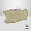 Brie Cheese Slice 3D model