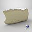 Brie Cheese Slice 3D model