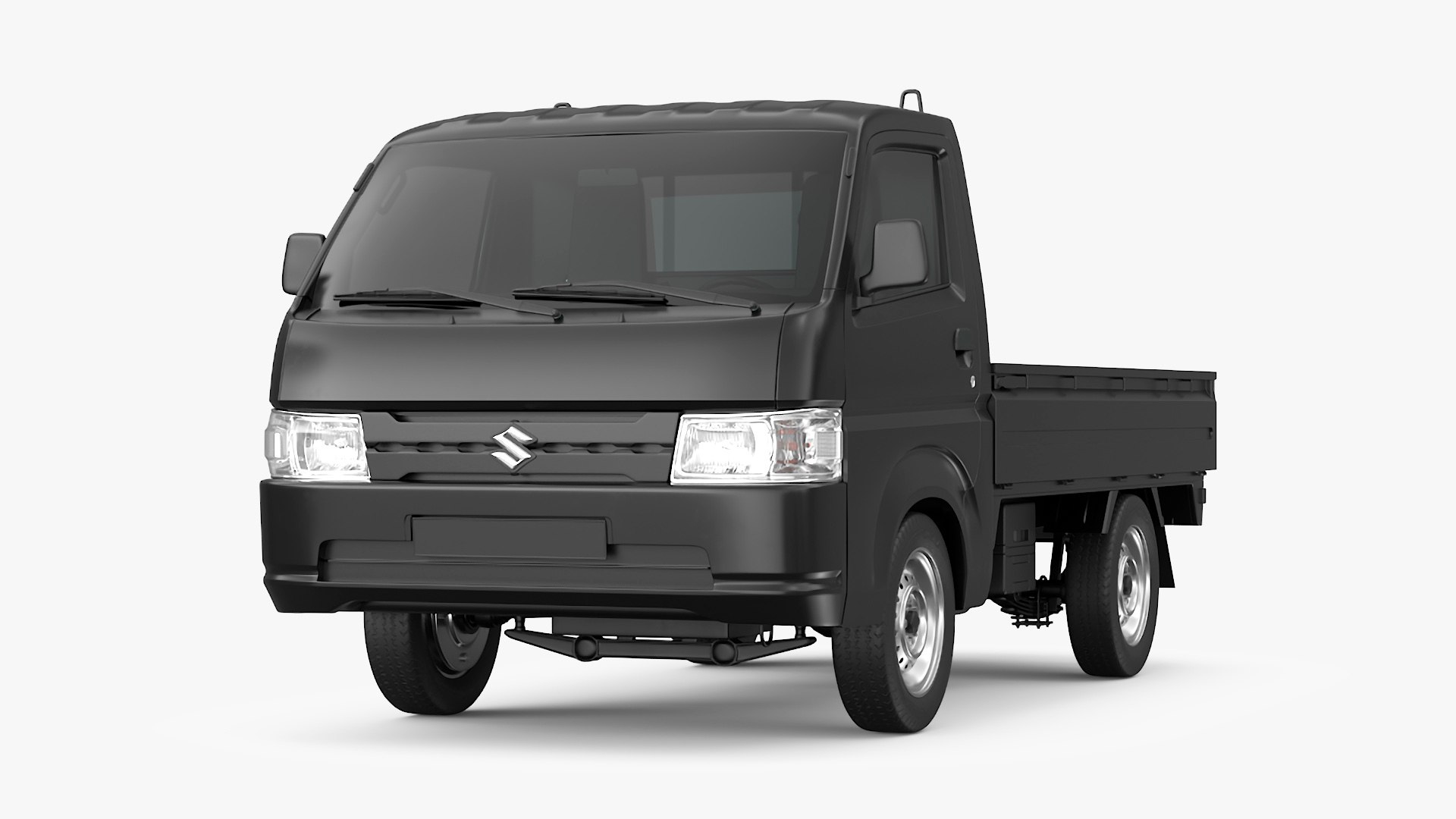 Suzuki Carry Truck Black 3D model preview