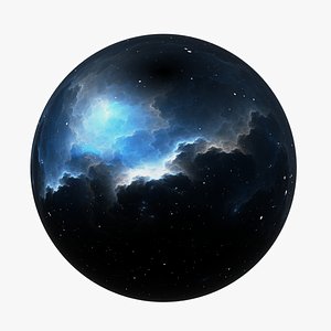 HDRI Panoramic Sky - 360 space nebula n3500 3D model