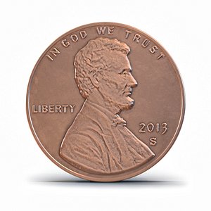 US Lincoln Penny 2013 3D model