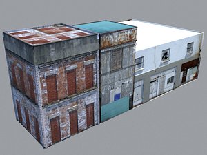 3d dilapidated buildings