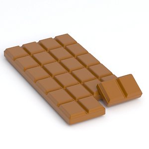 3D chocolate bar 01 model